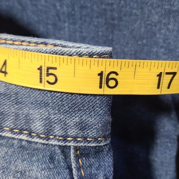 * blue denim ripped flare jeans - Picture 2 of 6